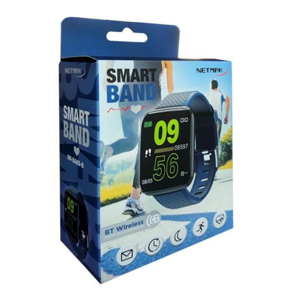 Reloj Inteligente Smartband NETMAK Bluetooth NM-BAND - Rojo
